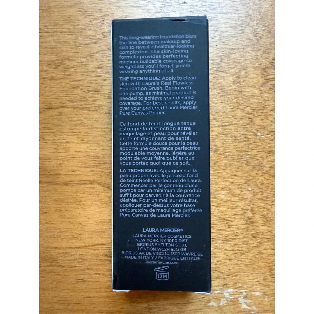 Laura Mercier Real Flawless Weightless Foundation 1W1 Cashmere 1oz NEW